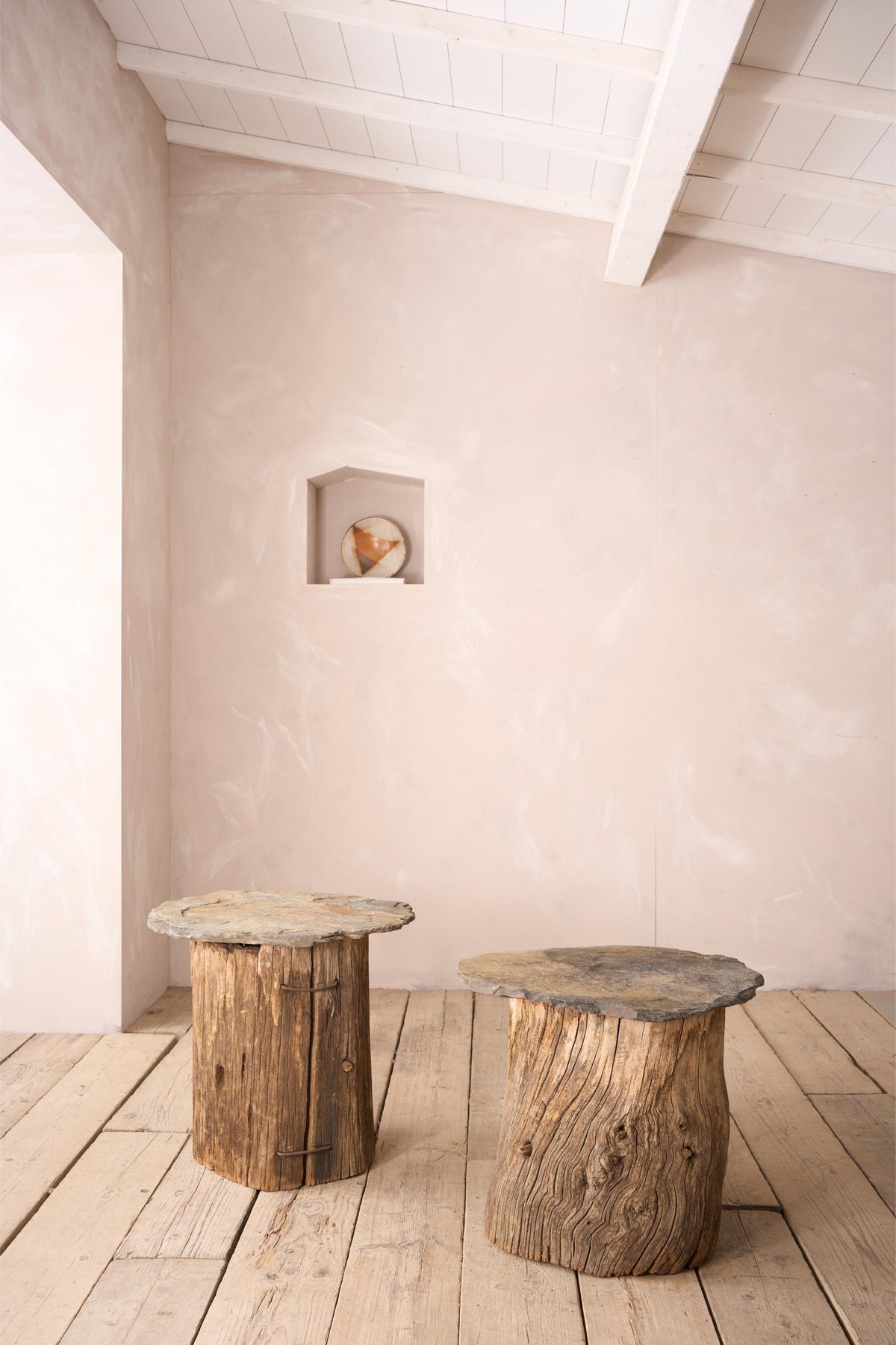 Pair of 19th century slate topped side tables - TallBoy Interiors
