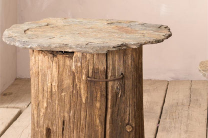 Pair of 19th century slate topped side tables