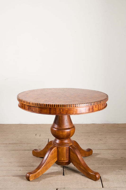 Art Deco circular marquetry inlaid centre table - TallBoy Interiors