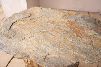 Pair of 19th century slate topped side tables