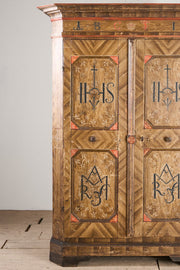 19th Century Italian painted Marriage cupboard - TallBoy Interiors