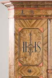 19th Century Italian painted Marriage cupboard - TallBoy Interiors