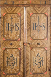 19th Century Italian painted Marriage cupboard - TallBoy Interiors