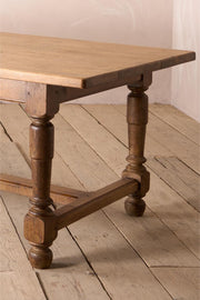 Early 20th century 3m long solid oak dining table - TallBoy Interiors
