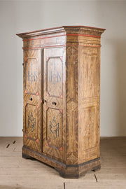 19th Century Italian painted Marriage cupboard - TallBoy Interiors
