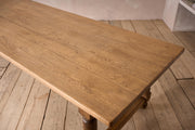 Early 20th century 3m long solid oak dining table - TallBoy Interiors