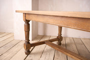Early 20th century 3m long solid oak dining table - TallBoy Interiors