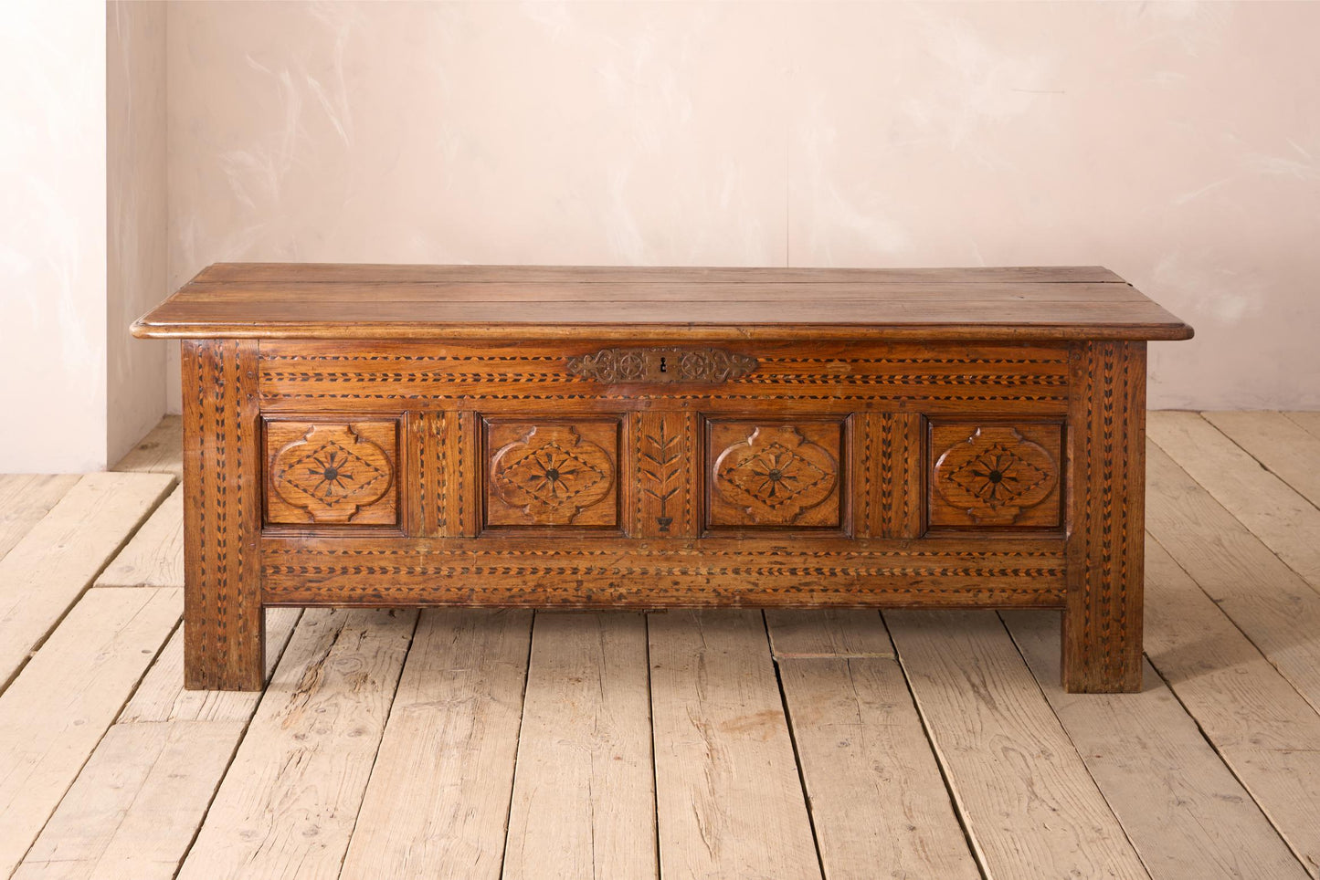 Large 18th century Marquetry coffer
