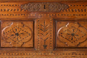 Large 18th century Marquetry coffer - TallBoy Interiors