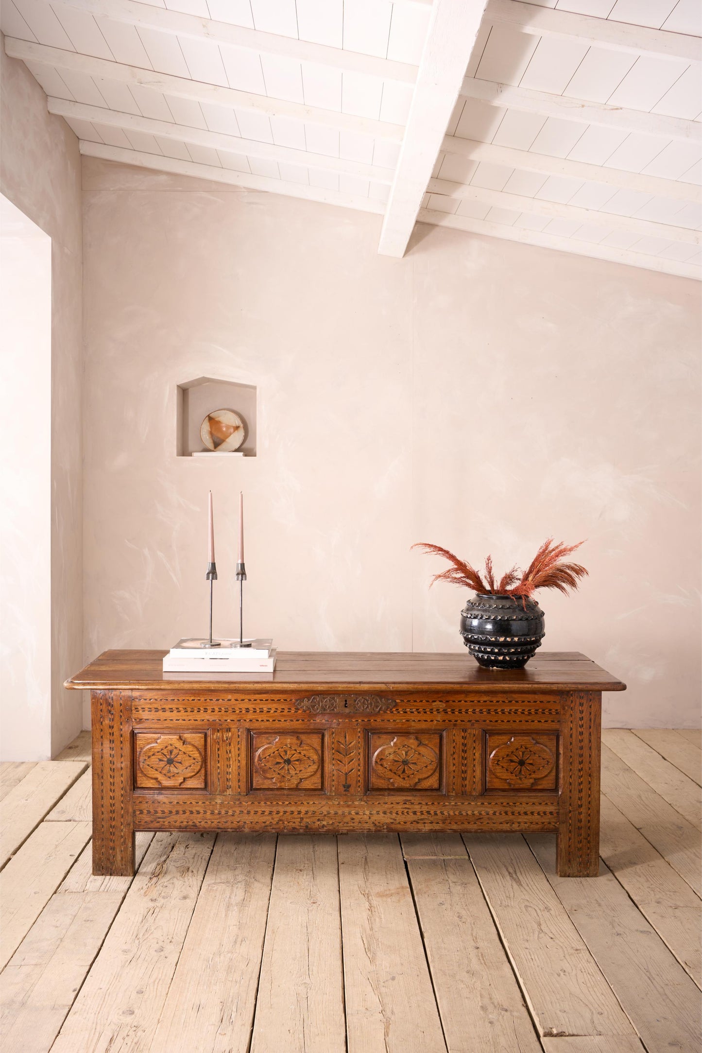 Large 18th century Marquetry coffer
