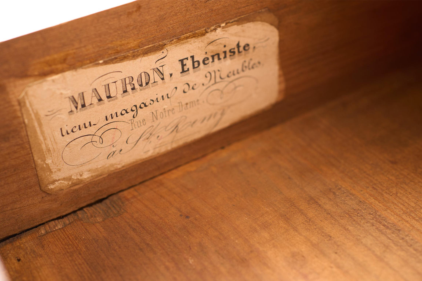 19th century walnut and white marble console table