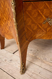 19th century Red marble and Kingwood chest of drawers
