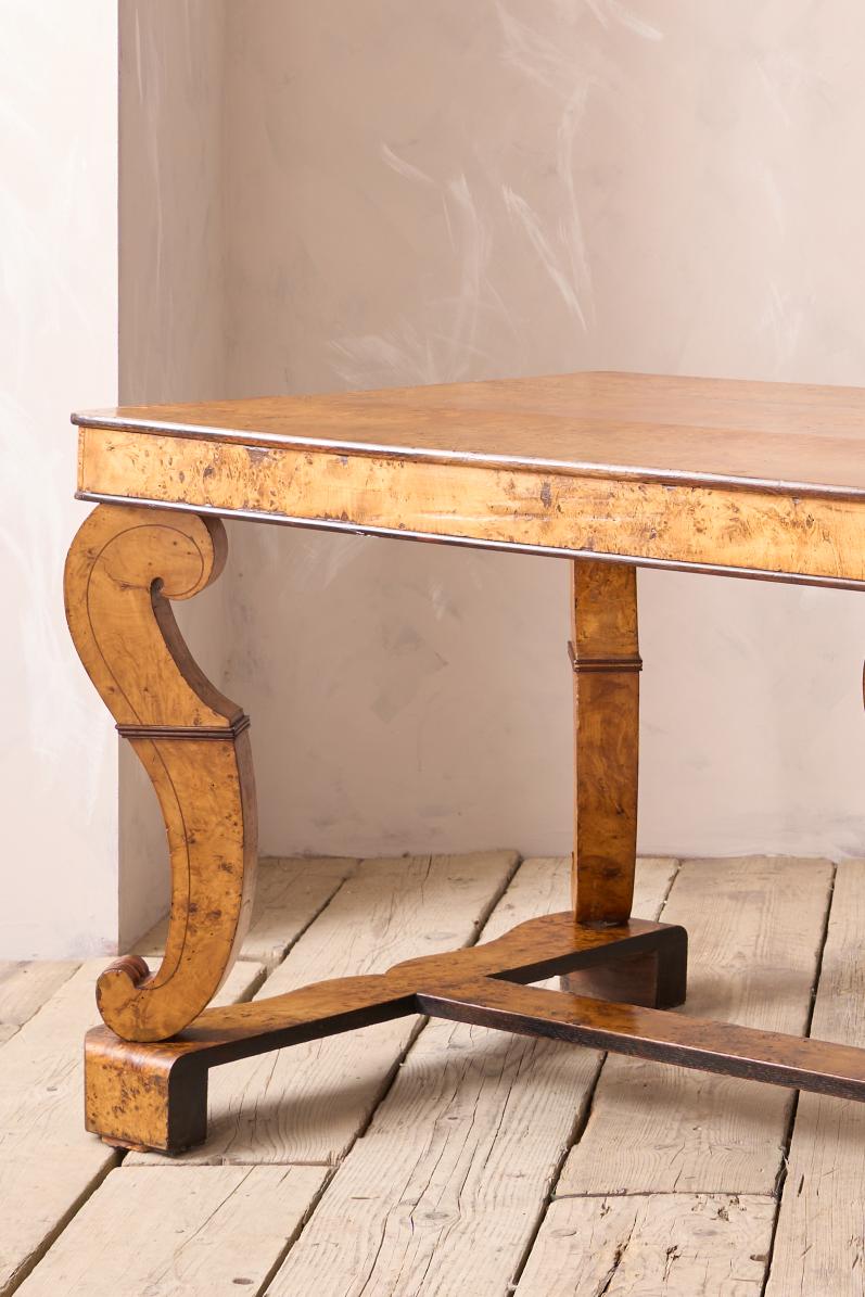 19th century Birdseye maple Biedermeier table