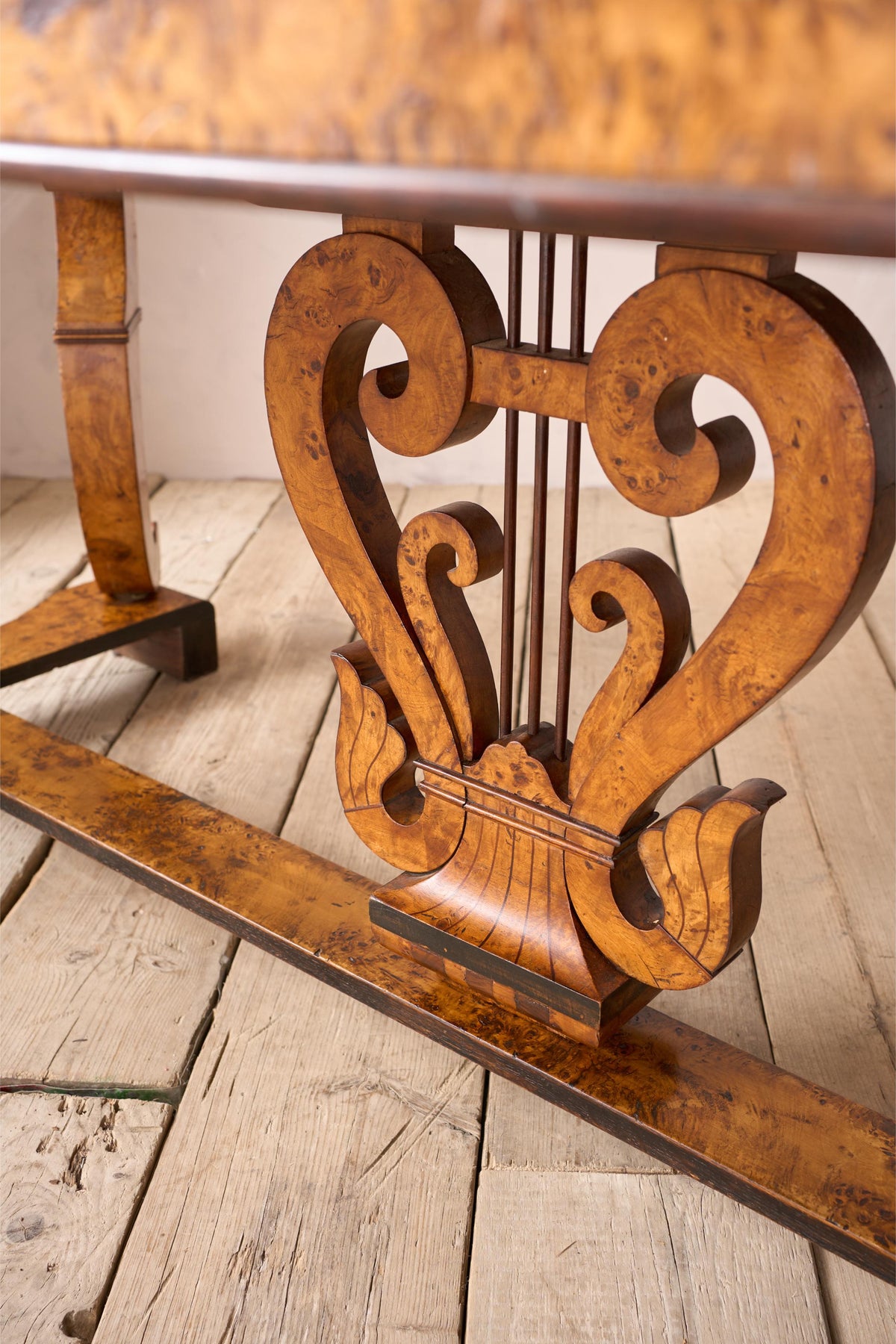19th century Birdseye maple Biedermeier table - TallBoy Interiors
