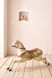 19th century Carved wooden fairground horse by Limonaire Freres Paris - TallBoy Interiors