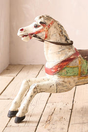 19th century Carved wooden fairground horse by Limonaire Freres Paris - TallBoy Interiors