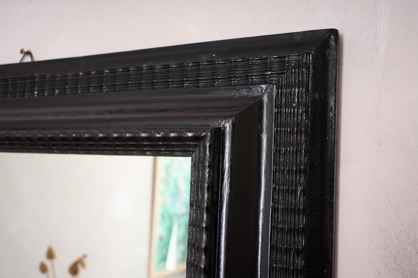 19th century Ebonised Italian mirror - No2