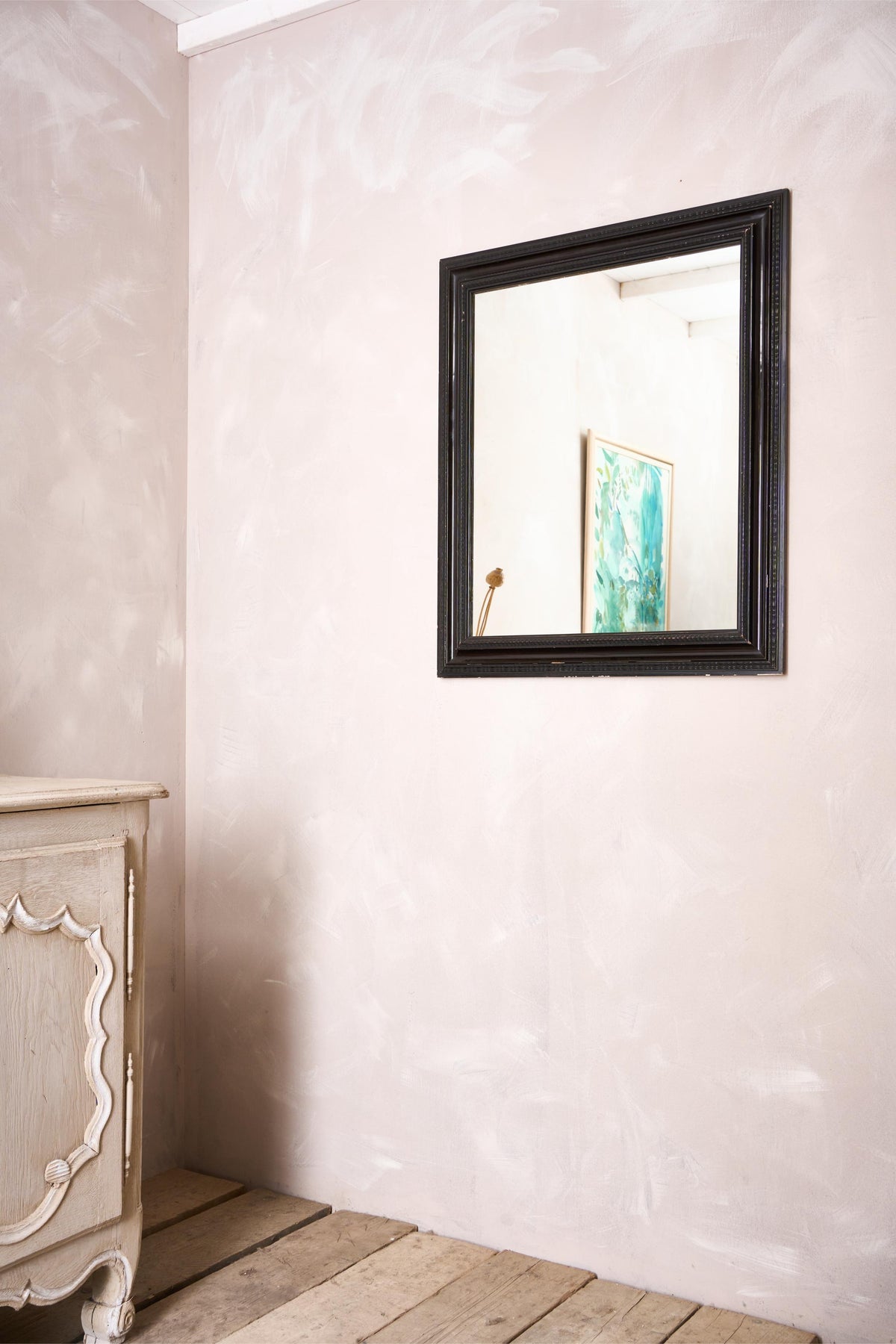 19th century Ebonised Italian mirror - No4 - TallBoy Interiors