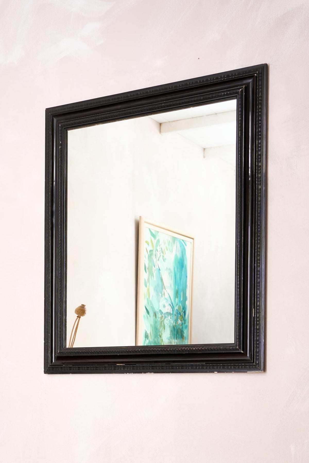 19th century Ebonised Italian mirror - No4 - TallBoy Interiors