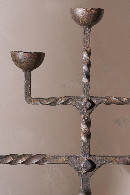 Mid century Spanish brutalist candelabra