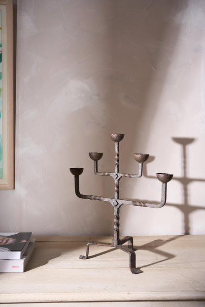 Mid century Spanish brutalist candelabra