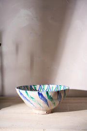 Large early 20th century French pottery bowl - TallBoy Interiors