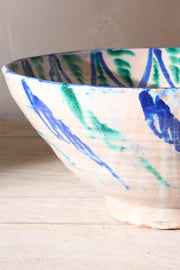 Large early 20th century French pottery bowl - TallBoy Interiors
