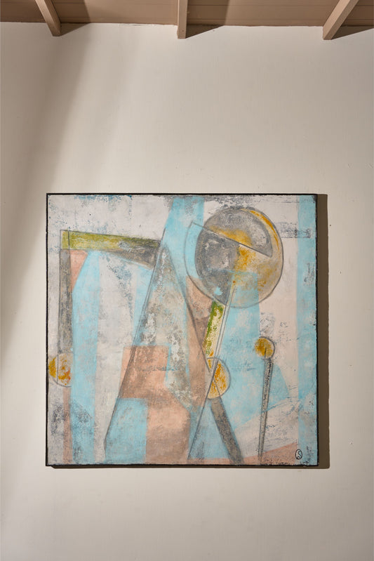 Large modern abstract painting on board by Sylvia Ortega - 006 - TallBoy Interiors