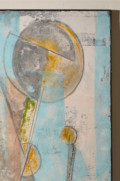 Large modern abstract painting on board by Sylvia Ortega - 006 - TallBoy Interiors