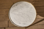 Early 20th century Mahogany and white marble Gueridon table - TallBoy Interiors