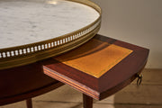 Early 20th century Mahogany and white marble Gueridon table - TallBoy Interiors