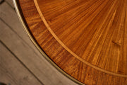 c.1900 Mahogany and brass Gueridon table by A Hugnet Paris - TallBoy Interiors