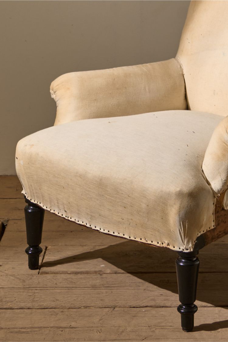 Napoleon III Scroll back armchair - TallBoy Interiors