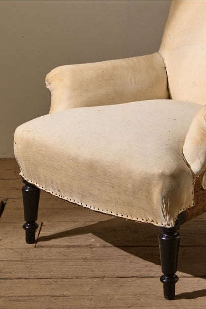 Napoleon III Scroll back armchair - TallBoy Interiors