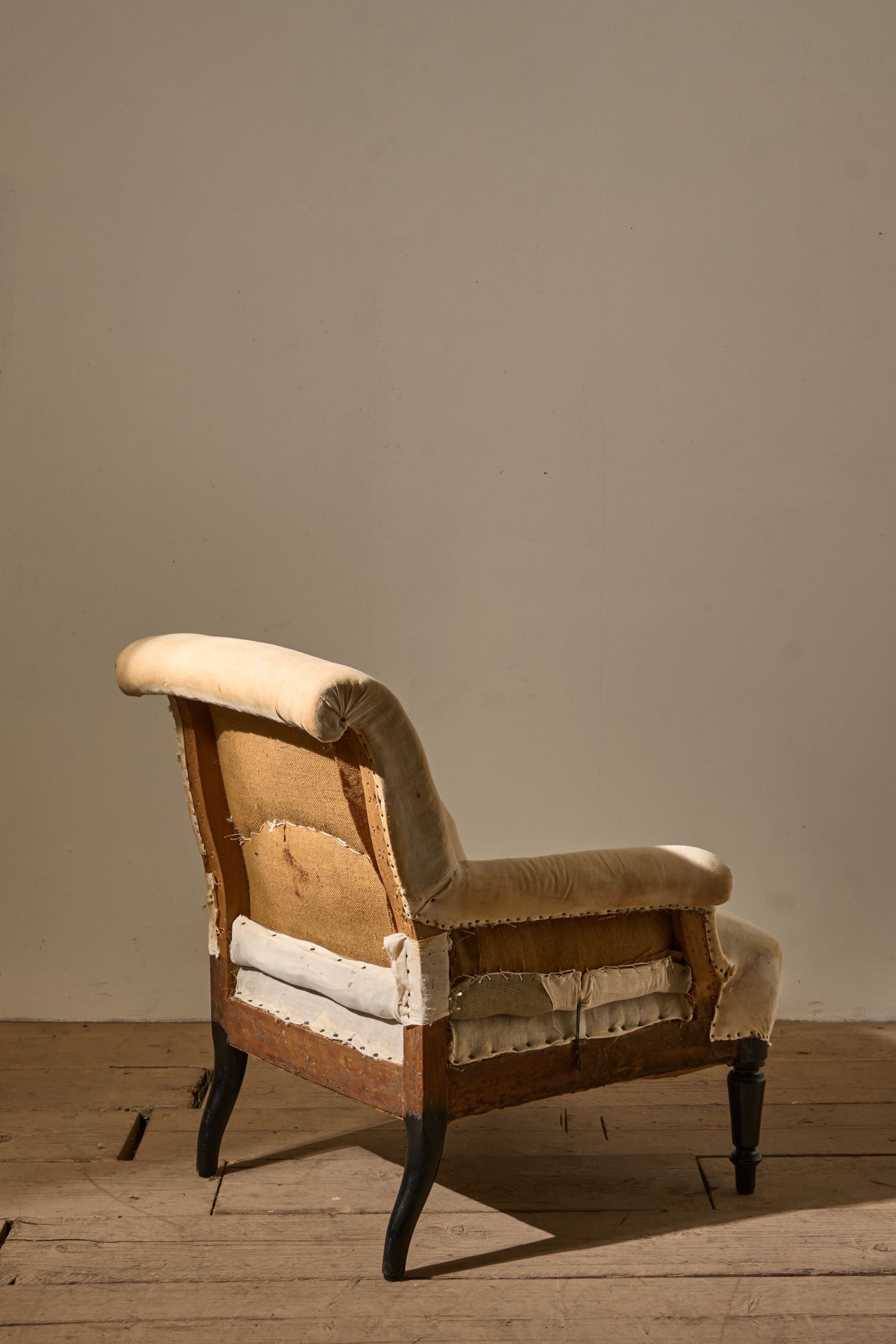 Napoleon III Scroll back armchair - TallBoy Interiors