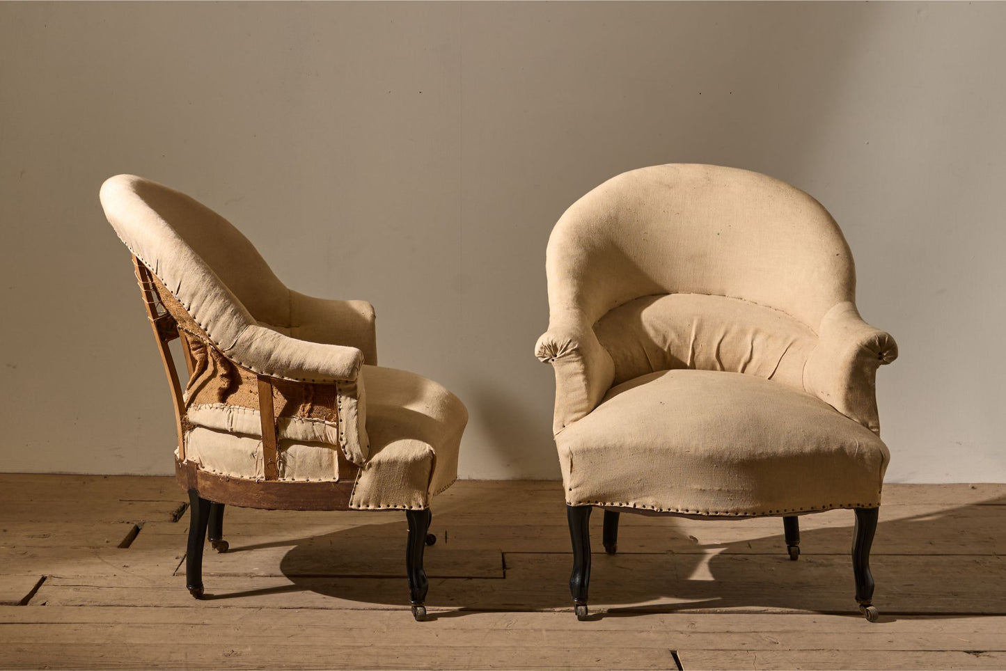 Pair of Napoleon III tub chairs - TallBoy Interiors