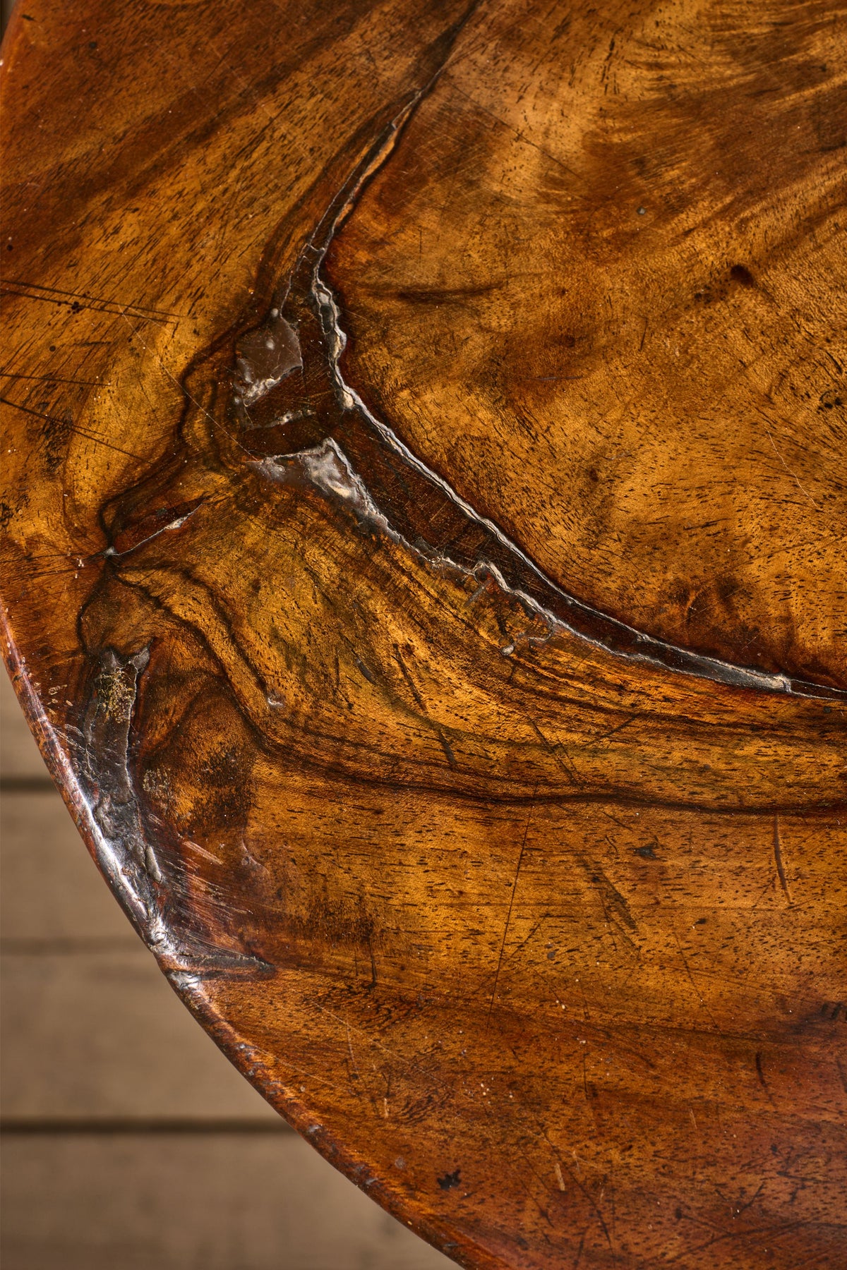 Early 19th century single piece walnut wine table - TallBoy Interiors