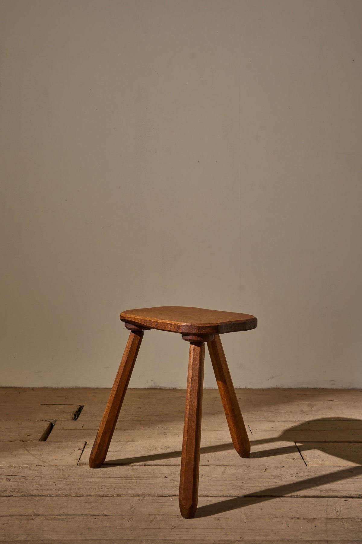 Mid 20th century solid teak stool - Rectangle - TallBoy Interiors
