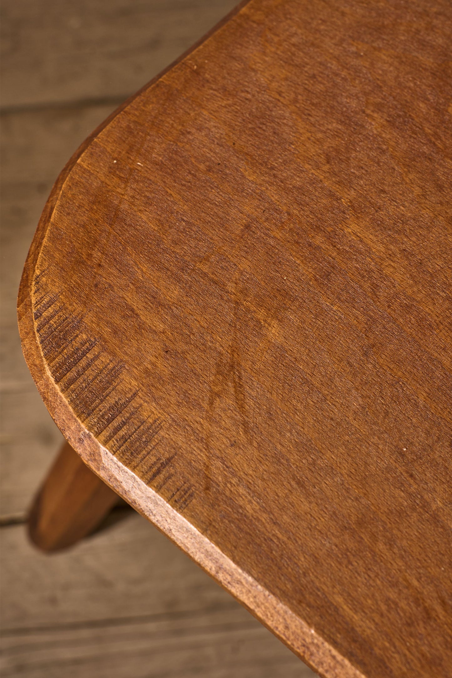 Mid 20th century solid teak stool - Rectangle - TallBoy Interiors