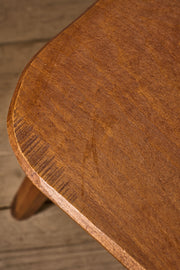 Mid 20th century solid teak stool - Rectangle - TallBoy Interiors