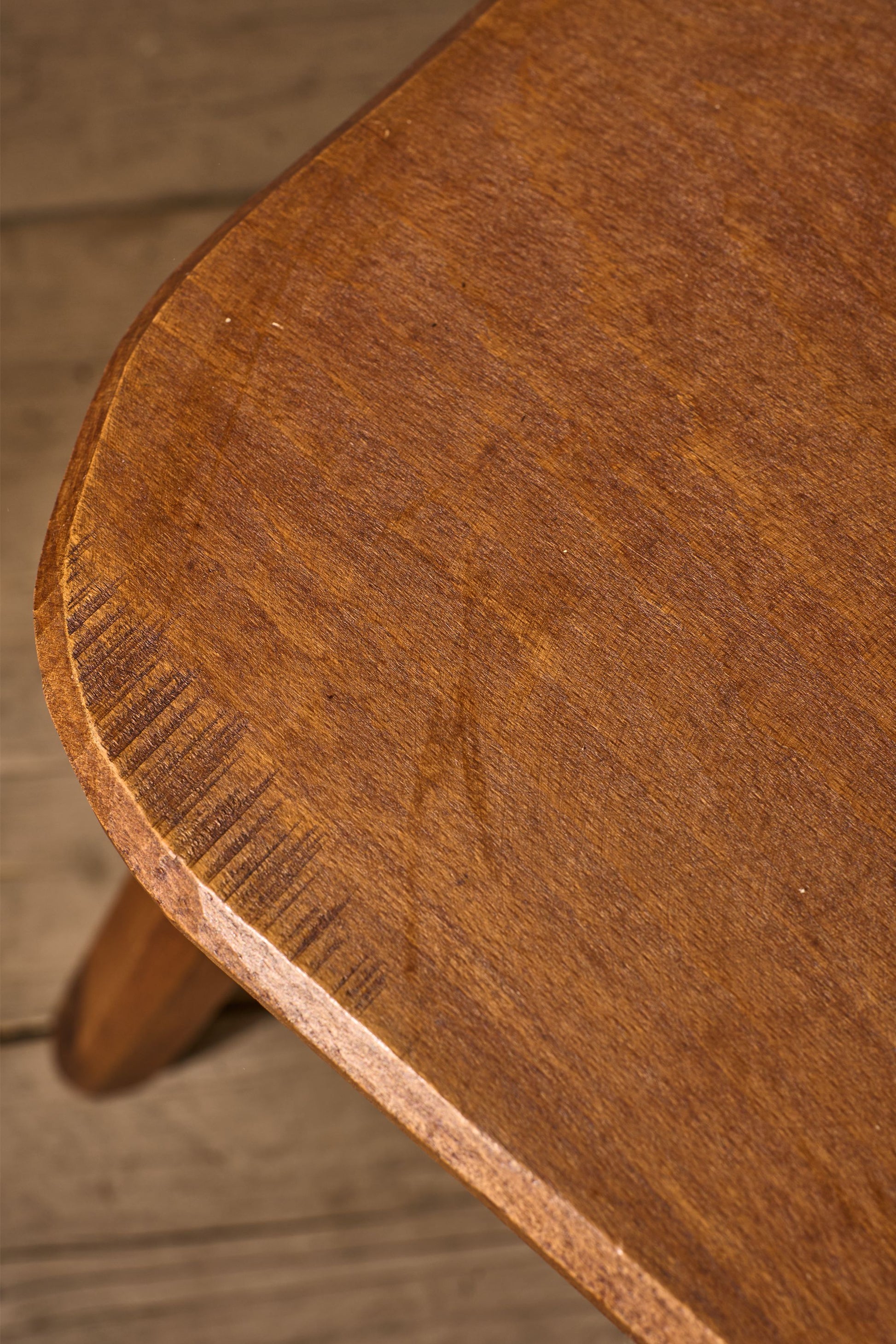 Mid 20th century solid teak stool - Rectangle - TallBoy Interiors