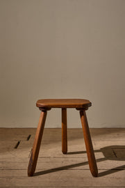 Mid 20th century solid teak stool - Rectangle - TallBoy Interiors