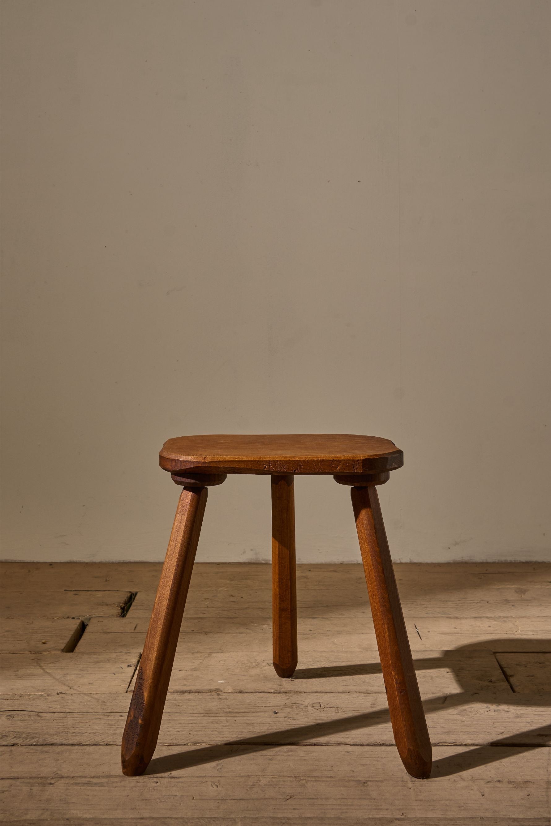 Mid 20th century solid teak stool - Rectangle - TallBoy Interiors