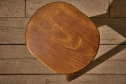 Mid 20th Century solid teak stool - Circular - TallBoy Interiors