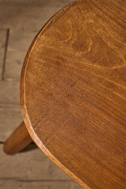 Mid 20th Century solid teak stool - Circular - TallBoy Interiors