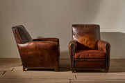 Pair of early 20th century leather club chairs - TallBoy Interiors
