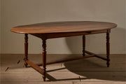 c.1900 Solid oak French oval dining table - TallBoy Interiors