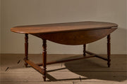 c.1900 Solid oak French oval dining table - TallBoy Interiors