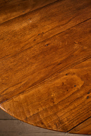 c.1900 Solid oak French oval dining table - TallBoy Interiors