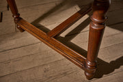 c.1900 Solid oak French oval dining table - TallBoy Interiors